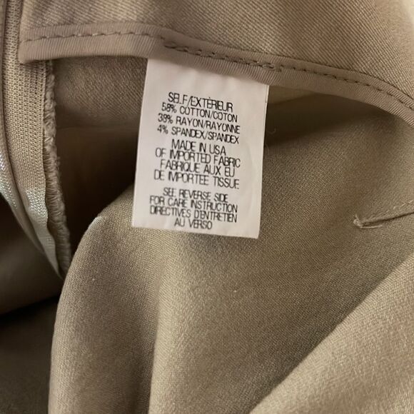 Theory Belisa 2 Bistretch Pants Khaki Tan Sand 10 - Picture 7 of 9
